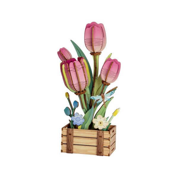 3D Puzzle Pink Tulip